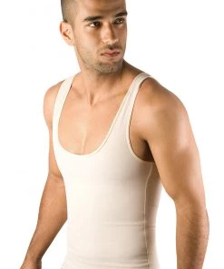 Moldeate Men's Shapewear Compression Vest, Natural For Men