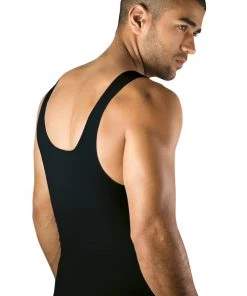 Moldeate Men's Shapewear Compression Vest, Black, Zipped For Men