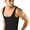 Moldeate Men's Shapewear Compression Vest, Black, Zipped For Men