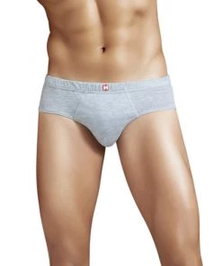 Formas Intimas 90005 Hispano Men's Brief 2-Pack, Light Grey/Dark Grey
