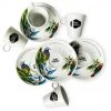 Café Quindío Carpintero Coffee Cup And Saucer, 4 Set 1 Café Quindío Carpintero Coffee Cup And Saucer, 4 Set