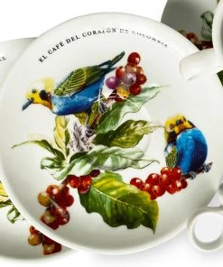 Café Quindío Tangara Coffee Cup And Saucer, 4 Set The Cantina