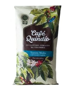 Café Quindío 100% Colombian Traditional Medium Roast Whole Bean Coffee, 500g Pack The Cantina