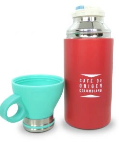 Juan Valdez® Red & Blue Hot Mug Vacuum Flask, 350ml The Cantina