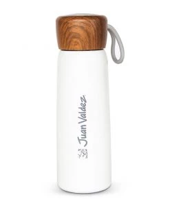 Juan Valdez® White Thermo Delicat Madera Vacuum Flask, 500ml The Cantina