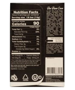 Lök Foods The Cantina Lök Luxury Colombian Arauca Origin 100% Cocoa Dark Chocolate Bar, 85g