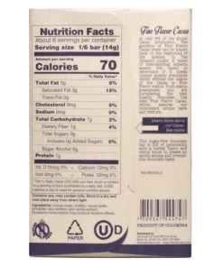 Lök Foods The Cantina Lök Luxury Colombian Single Origin 58% Cocoa Sugar Free Dark Chocolate Bar, 85g