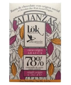 Lök Foods The Cantina Lök Luxury Colombian “Alianza” Arauca Origin 78% Cocoa Dark Chocolate Bar, 85g