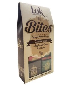 Lök Foods Lök Luxury Colombian Single Origin Dark Chocolate Mini-Bar 'Bites', 24 Pack