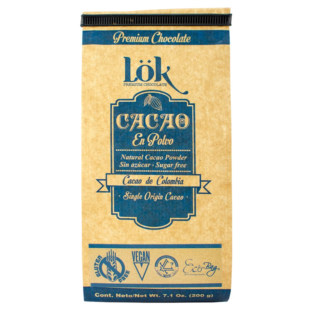 Lök Foods Lök Luxury Colombian Single Origin Sugar Free Natural Cocoa Powder, 200g 3 Lök Foods Lök Luxury Colombian Single Origin Sugar Free Natural Cocoa Powder, 200g