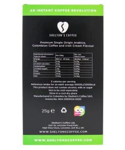 Shelton's 100% Single Origin Colombian Irish Cream Instant Coffee Hearts, 10 Box