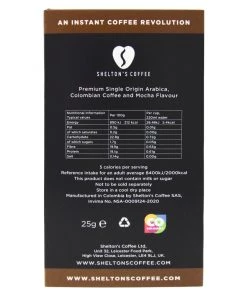 The Cantina Shelton's 100% Single Origin Colombian Mocha Instant Coffee Hearts, 10 Box