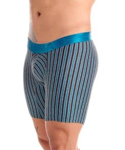 Tarrao Boxer Long Rayas 95 Microfibre Men's Underwear, Blue For Men