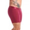 For Men Tarrao Boxer Long Fondo Enterno Cotton Men's Underwear, Wine Red