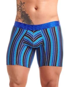 Tarrao Boxer Short Rayas 32 Microfibre Men's Underwear, Blue