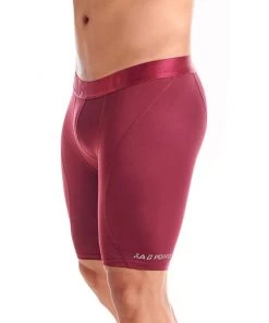 For Men Tarrao Boxer Xtra Long Deportivo Microfibre Men's Underwear, Wine Red