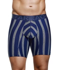 For Men Tarrao Boxer Long Pixel Microfibre Men's Underwear, Blue