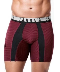 For Men Tarrao Boxer Long Arlo Microfibre Men's Underwear, Wine Red