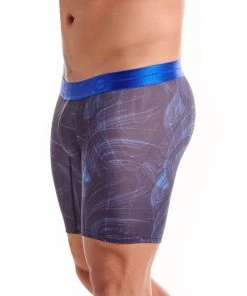 For Men Tarrao Boxer Long Barra 22 Microfibre Men's Underwear, Blue