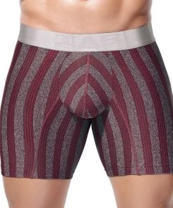 Tarrao Boxer Long Energy Microfibre Men's Underwear, Wine Red For Men