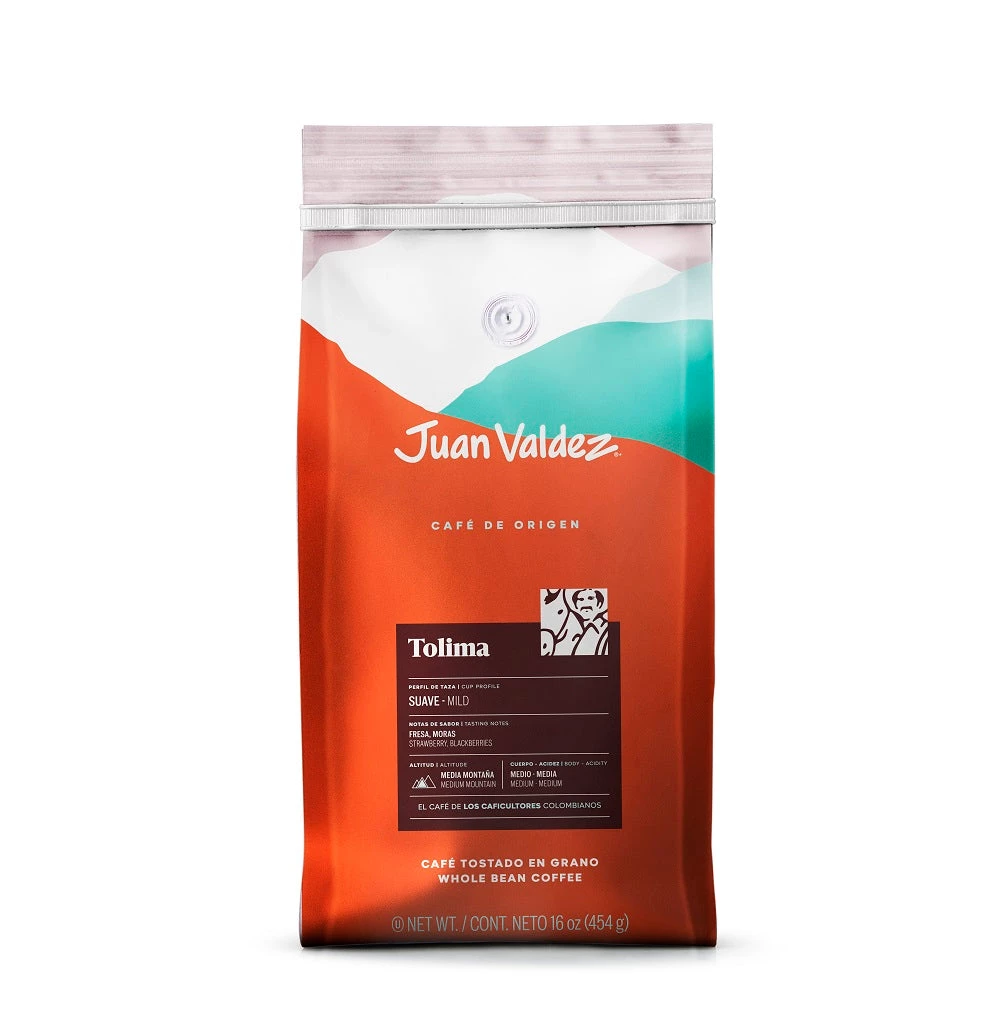 The Cantina Juan Valdez® Single Origin Tolima Whole Bean Coffee, 454g Pack 3 The Cantina Juan Valdez® Single Origin Tolima Whole Bean Coffee, 454g Pack