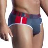 Xtremen Brief Deportivo Bloques Cotton Men's Underwear, Dark Grey For Men