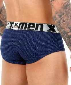 Xtremen Brief Miniprint Microfibre Men's Underwear, Blue/White