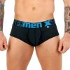 Xtremen Brief Miniprint Microfibre Men's Underwear, Black/Turquoise