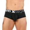 For Men Xtremen Brief Miniprint Microfibre Men's Underwear, Black/White