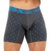 Xtremen Boxer Long Estampado Miniprint Anclas Microfibre Men's Underwear, Dark Grey