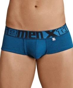 Xtremen Brief Sesgado En Pinza Cotton Men's Underwear, Petrol Blue For Men
