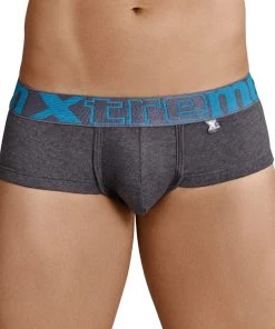 For Men Xtremen Brief Sesgado En Pinza Cotton Men's Underwear, Dark Grey